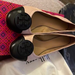 Tory Burch cap toe Minnie ballet flats